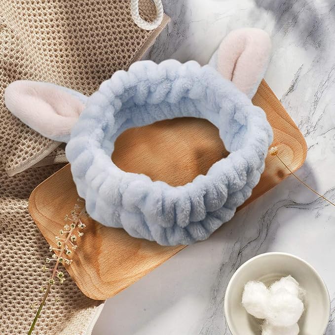 Fluffy Rabbit Makeup Headband (3pcs)