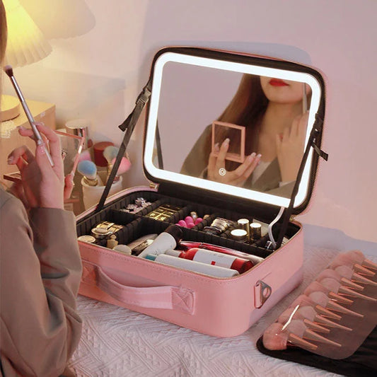 Mallette cosmétique LED avec miroir